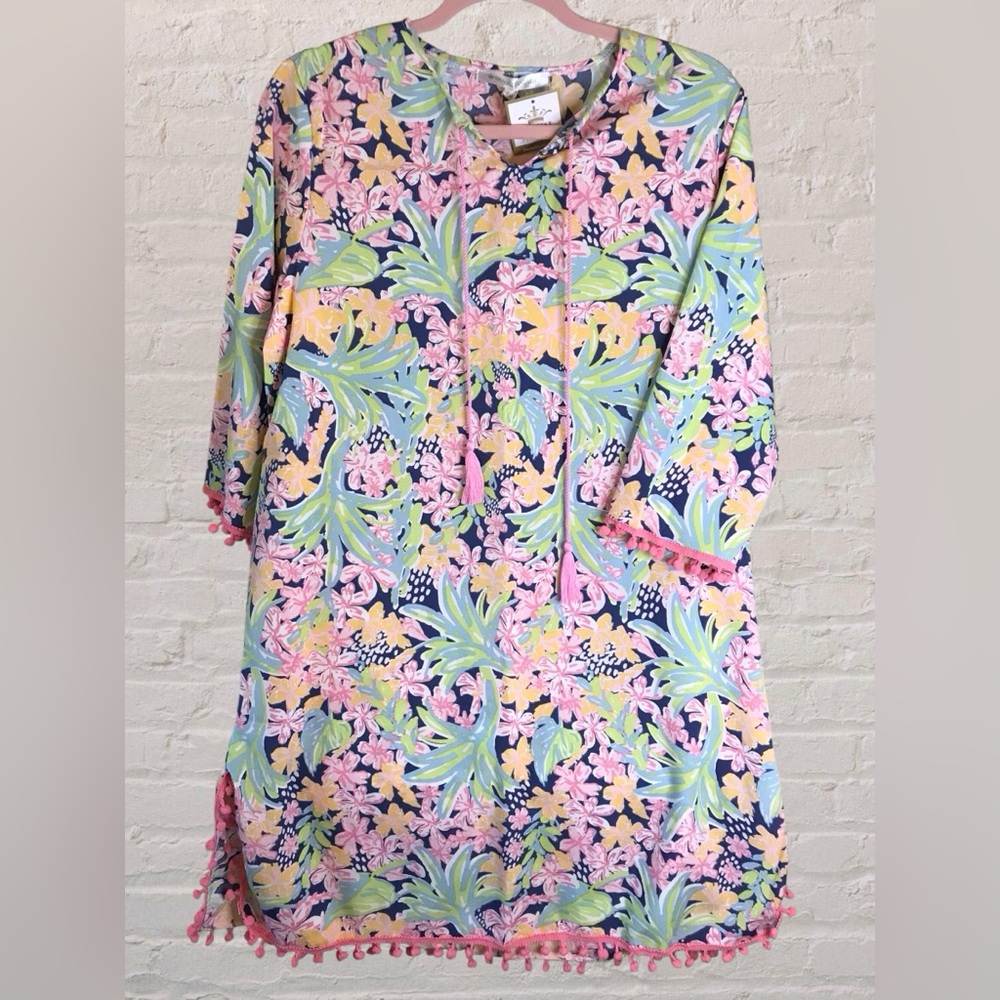 NWT‎ Royal Standard Tassel Beach Tunic Dress Coverup Beach Cruise S/M Lily Boho